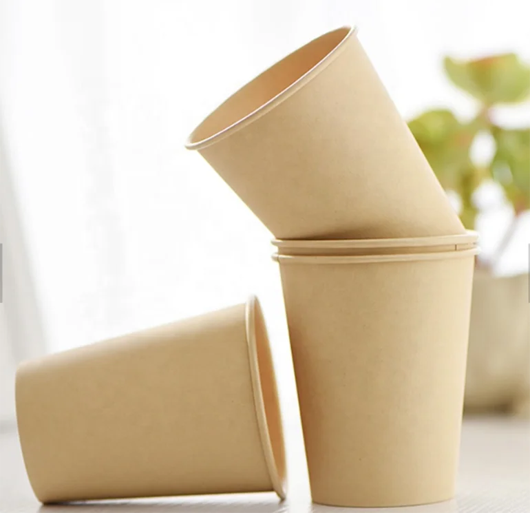
Factory Price Disposable Kraft Paper Coffee Cup 