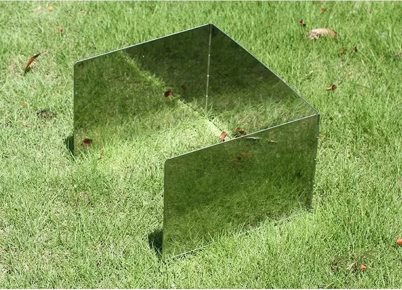 Stainless steel stable wind shield outdoor cooking stove portable folding  wind screen