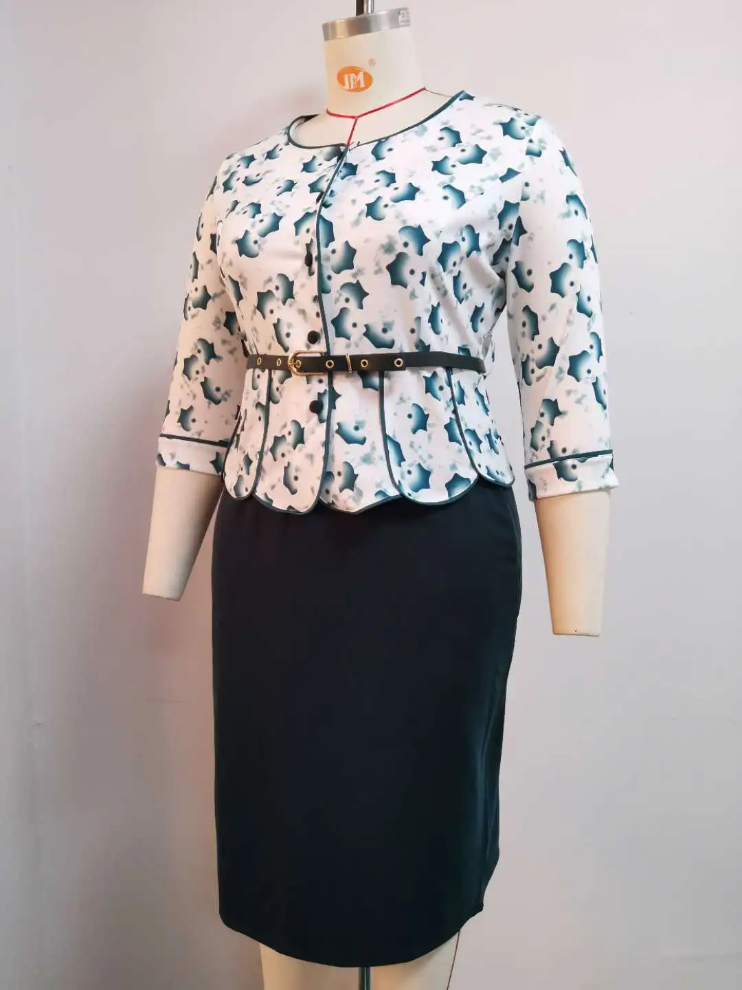 Turkey Women Office Dress Plus Size African Women Elegant Dress Short Sleeve Casual Dresses Turkey style office skirt