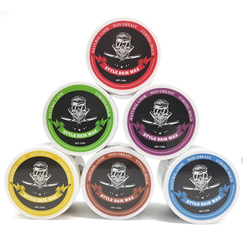 OEM Private label shine hair gel jam mens strong hold dip brow hair wax pomade