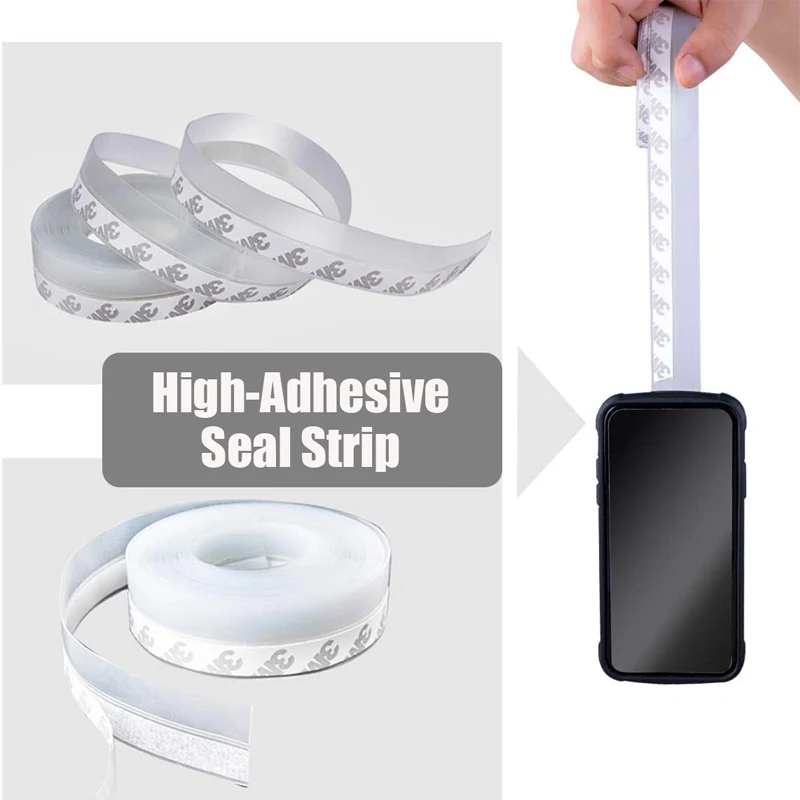 Door Bottom Seal Strip Weather Window Rubber Seal Weatherstrip Windproof Dust Self Adhesive Door Windshield Sealing Tape