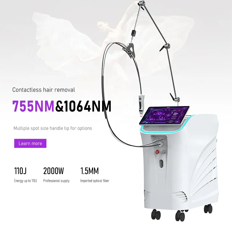 CE certificates Alex ND YAG laser hair removal machine new technology permanent hair removal long pulse laser machine
