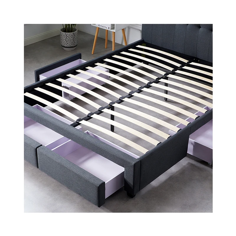 
Factory Price wood frames twin frame Bedroom Adults modern bed in china 