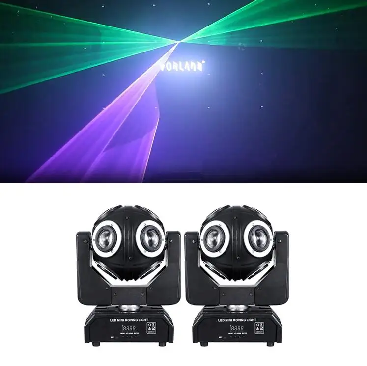 120w stage lamp RGBW Rolling Beam Rotation strobe laser Led Mini Moving Head laser Light for dj party