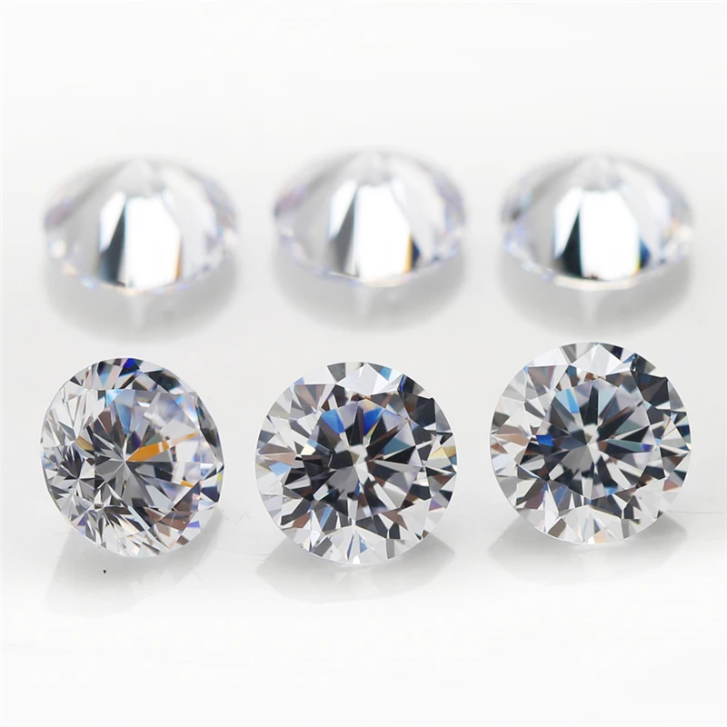 Thriving Gems Wholesale White Round Brilliant Cut Cubic Zirconia Price Gems Stones