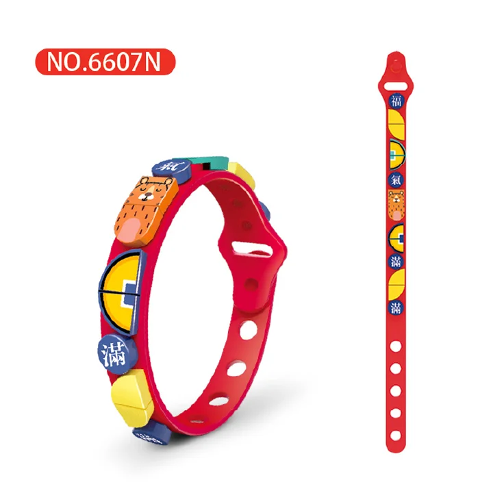 Chinese Style Bracelet wrist bands customised building block set dots bricks bracelet for kids toy girls