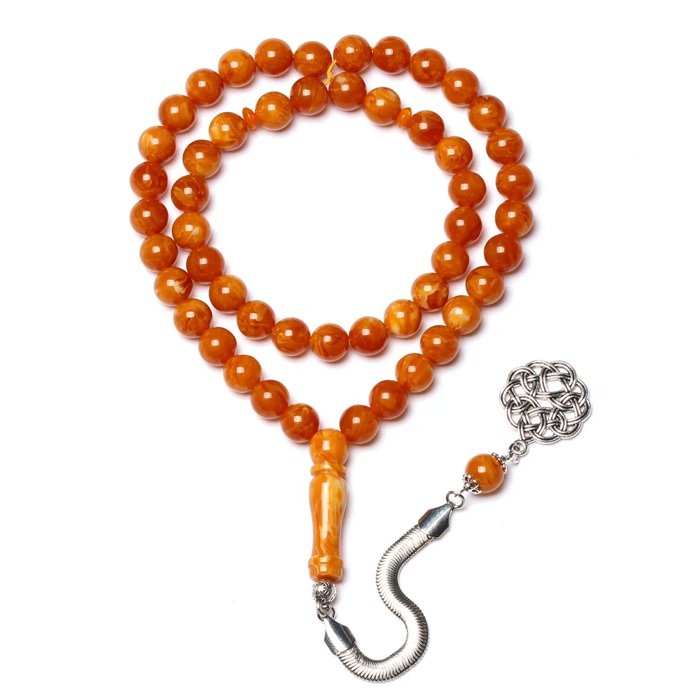 2022 personalized hajj dubai tasbih beads bracelet 10mm 51pcs artificial amber rosary muslim prayer beads subha tasbeeh tespih
