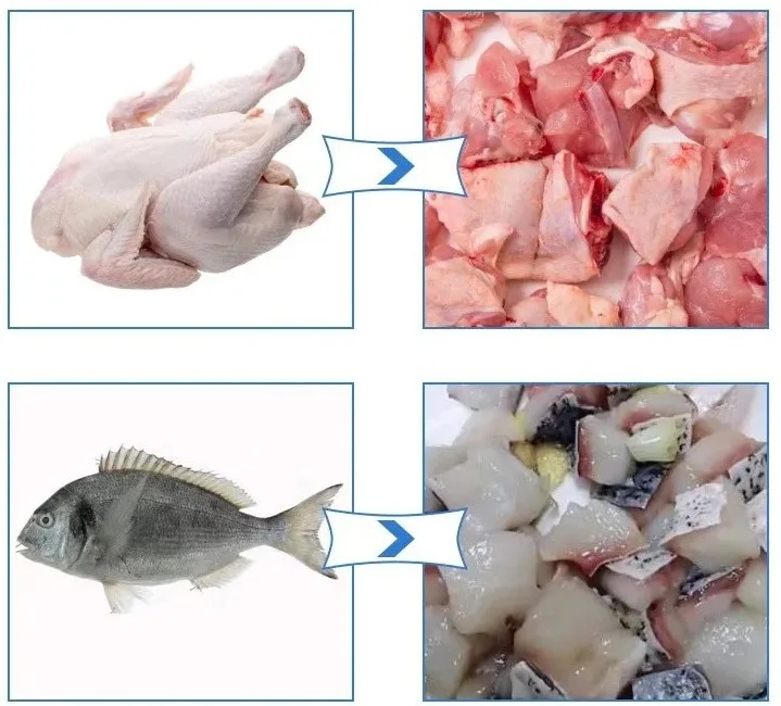 Top sale Automatic Chicken and Fish Cutting Machine for  Chicken Cubes Cutter easy to operate/cheap to get it