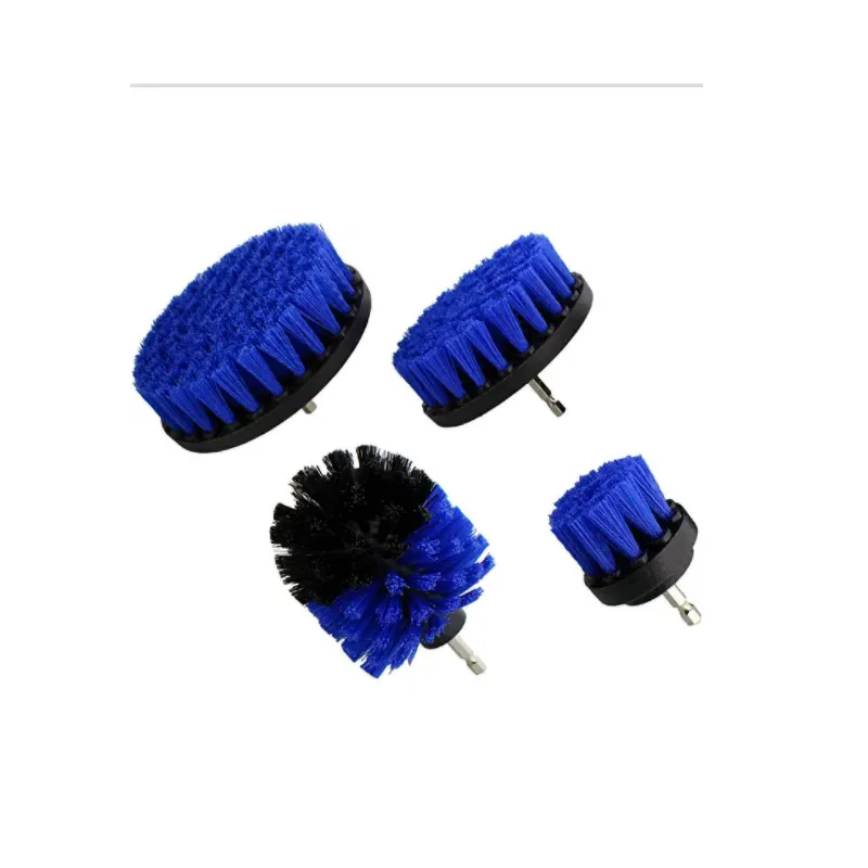 4 Size choosen Turbo Spin Power Scrubber drill cleaning brush set