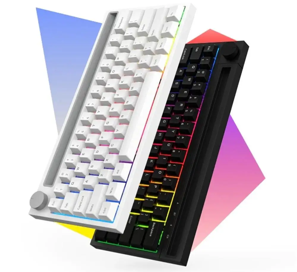  Клавиатура Ajazz K620T игровая механическая беспроводной проводной двухрежимный перезаряжаемый клавиатура RGB BT Type-C 62