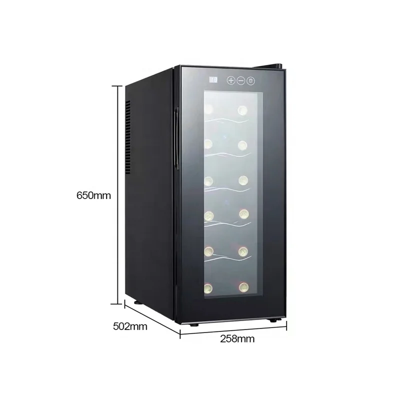 Good quality 12 bottles glass door electric wine fridge cooler cabinet
