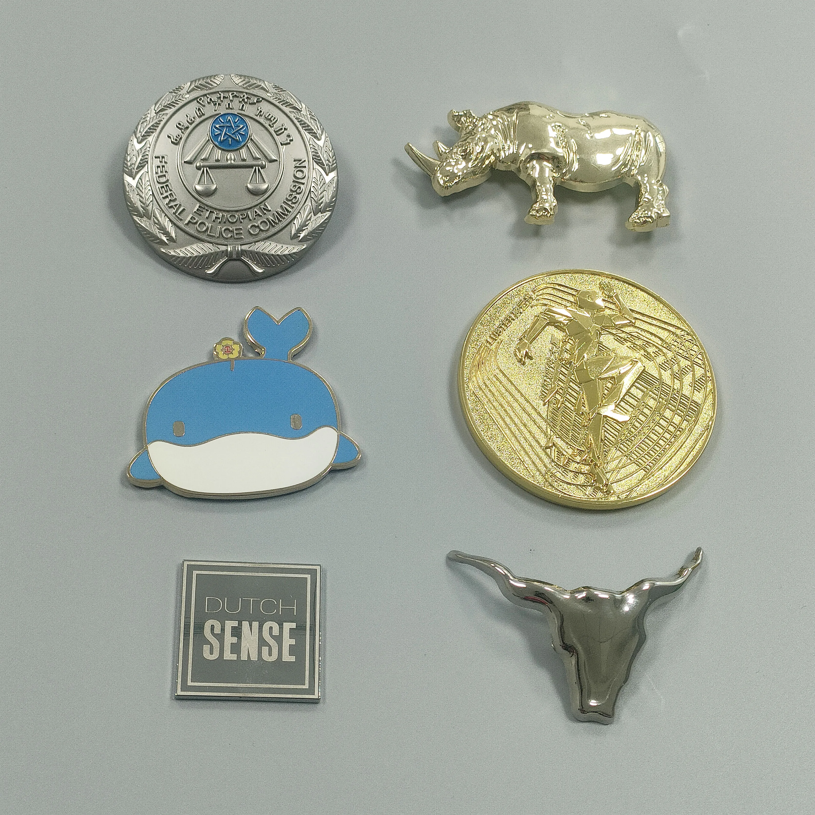 Factory Custom 3D Embossed Embossed Logo Metal Badge Metal Label