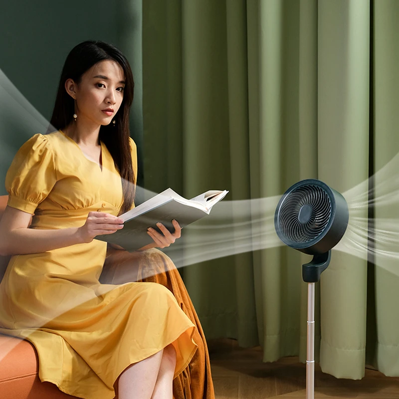 2023 High Efficiency Dc Power Retractable Circulating Standing Remote Control Rechargeable Stand Fans With Remote
