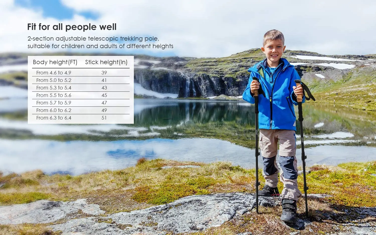 High Quality Wholesale Cheap hiking poles trekking pole adjustable hiking or walking sticks