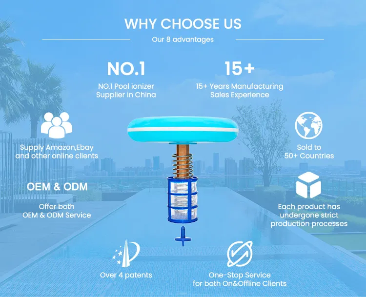 High Quality Copper Ecologic Energy Chemical Free Swimming Pool Ionizer Machine