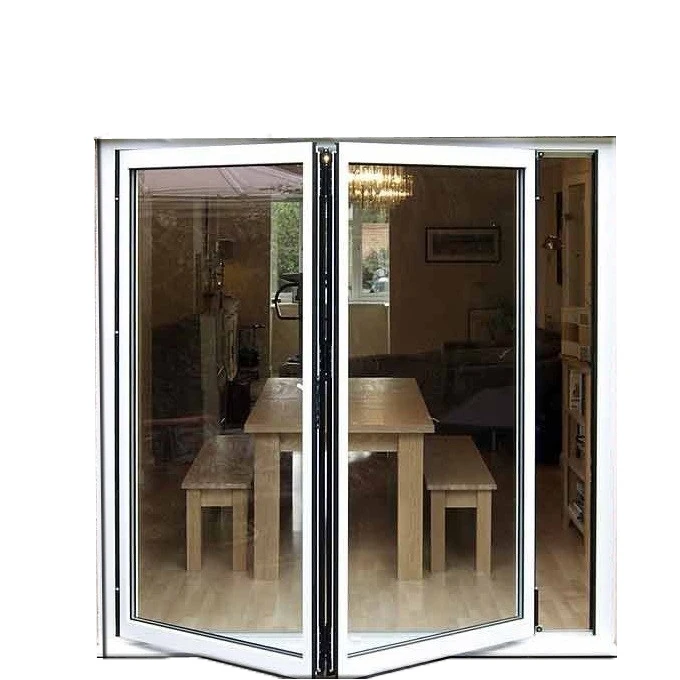 Customized Security Metal Frame Sliding Bifold Door Aluminum Folding Patio Folding Door Bifold Door Outside
