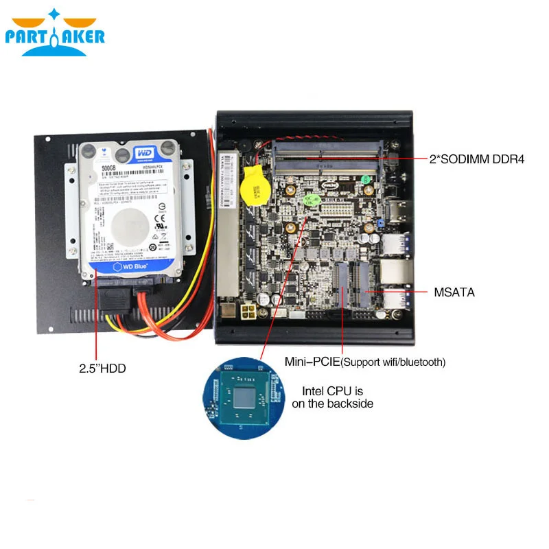
Fanless Hardware Firewall Pfsense Mini PC Kaby Lake 3865U 3855U With 6*RJ45 LAN Firewall Router Support AES-NI 4*USB3.0 