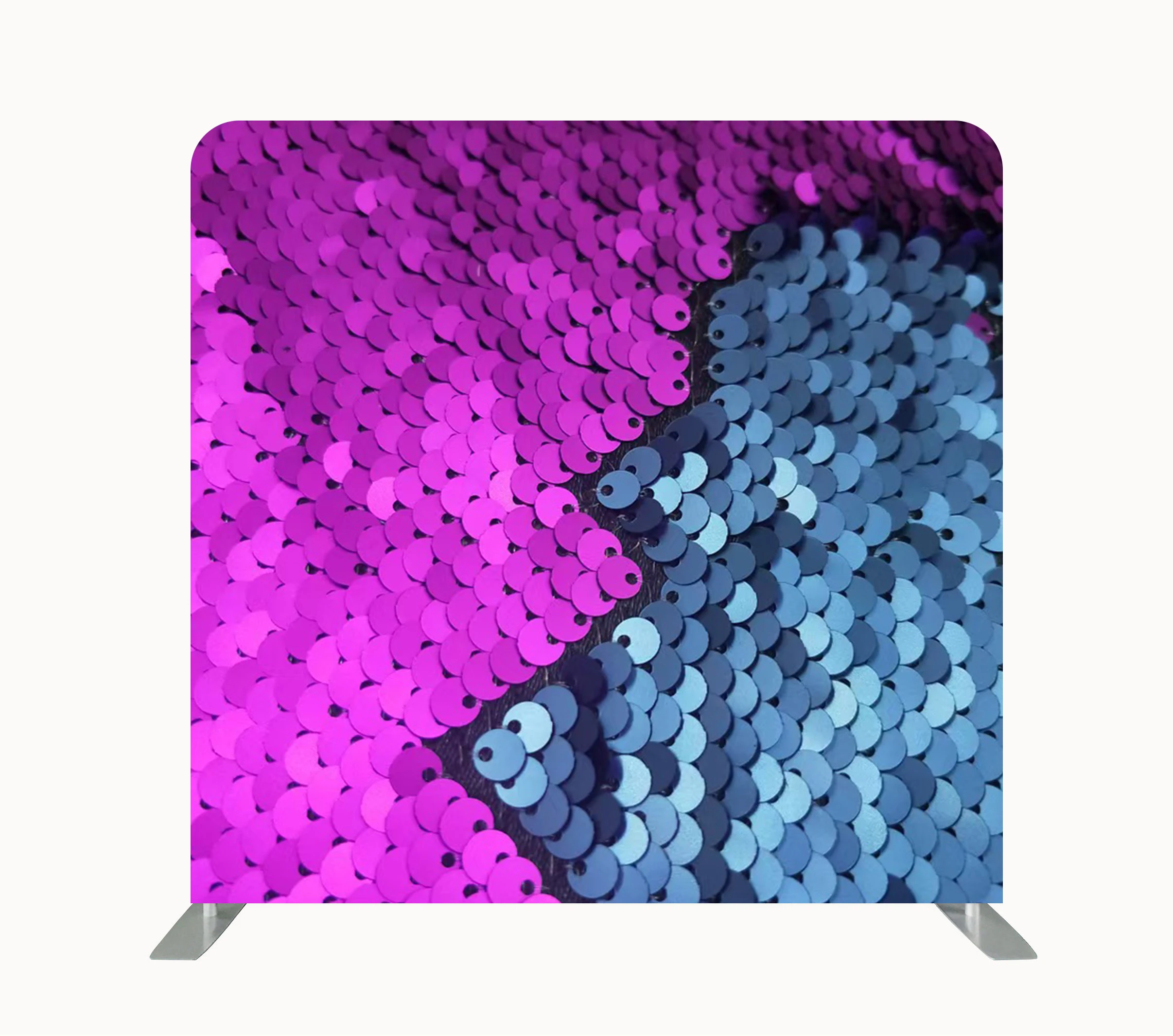 sliver fabric 8ft Aluminum Tube Stand Tension Fabric Pillowcase Cover Photo Booth Backdrop Customized Double-sided graffiti