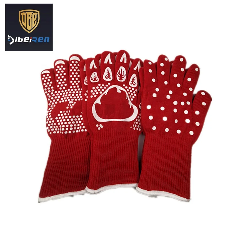 DIBEIREN Amazon Suppliers Kitchen Oven Extreme Heat Resistant Gloves BBQ Grill Cooking