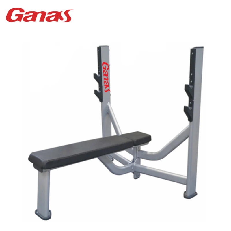 Ganas Gym Equipment High Quality Plate Loaded Commercial Weight Flat Bench  Chest Flat Bench
