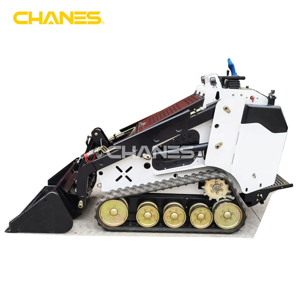 Diesel power mini skid steer track loader mini crawler 3-cylinder 25hp engine joysticks control white customized color promotion