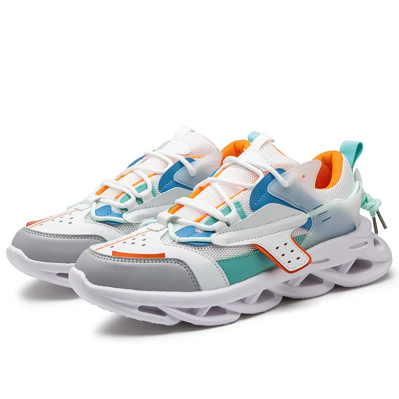 
Club Stretch Chunky High top Lace Up Lightweight Men Casual Shoes Walking Fashion Silver Sneakers 