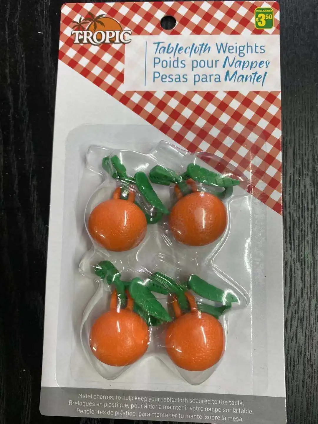 Metal Decorative Tablecloth Weight Clip With Fruit Design tafelkleed clip