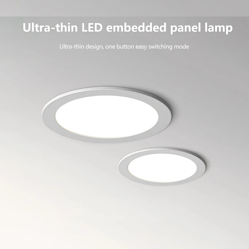 4inch 12W 5CCT Ultra-Thin LED Recessed Ceiling Light With Night Light  Junction Box Slim Panel Light