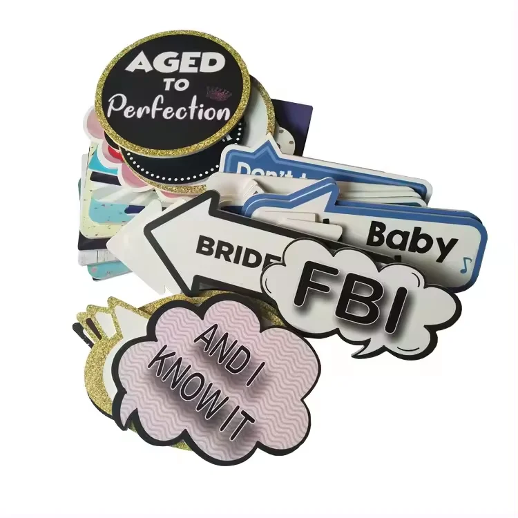 Custom Uv Printing Promotional Display Photo Booth Props For Wedding Party Decoration