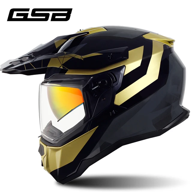 GSB XP-22 Detachable Rally Off road Helmet Motorcycle Dual Lens Men Women Full Face Racer Capacete Casque Motocross helmet