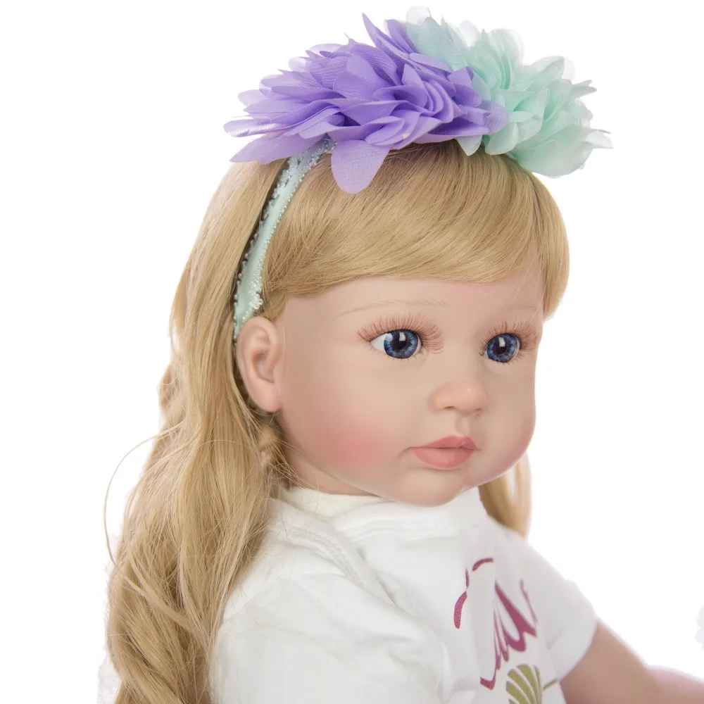 Limited Edition 24 inch Reborn Baby Doll 60 cm Silicone Soft Lifelike Newborn Purple Princess Dolls For Child Menina Brinquedos