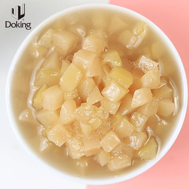 Doking Canned  Pulp Drinks Sweet Peach Granules Jam for Fruit Tea Bubble Tea Boba Milk Tea Desserts Bake
