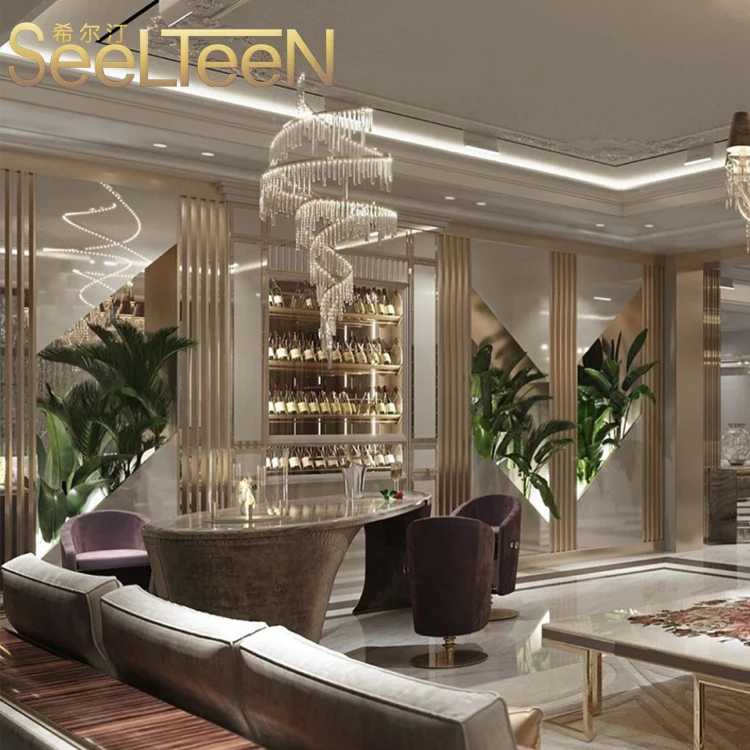 Elegant 5 Star Presidential Hotel Bedroom Suite Furniture Set