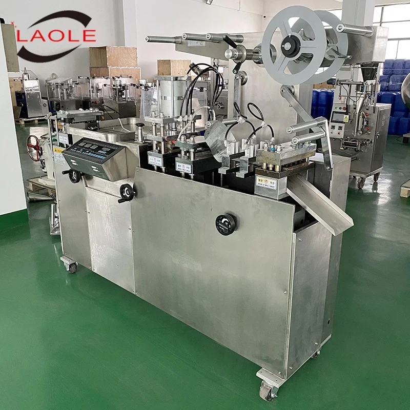 DP-80 automatic calcium sheet aluminum foil paper sealing machine candy aluminum plastic blister machine