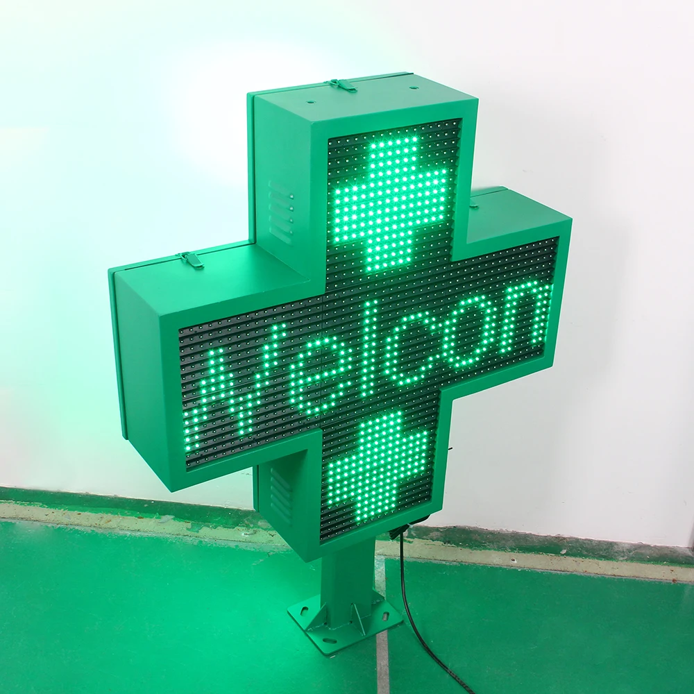 P16 pixel double-sided cross display Church outdoor waterproof LED screen Pharmacy Cross screen Advertising screen direct sales