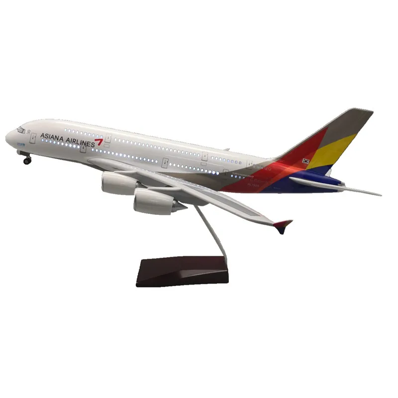 Airbus A380 Resin Airplane Model Large Scale 1:160 46cm A380 ASIANA AIRLINES Desktop Airplane Model