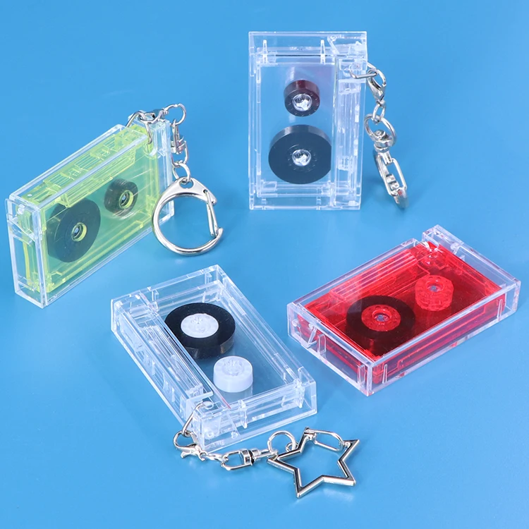 SUNSHING Plastic Mini CDS Music Cassette Tapes Album NFC Packing Mini CD Jewel Case NFC Music Smini Album Keychain Box