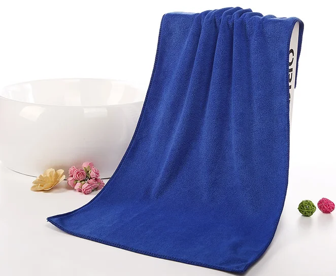 Hand Face Wash Towel Drying Towels High Quality Microfiber Logo Embossed Microfiber Adult Rectangle Knitted Solid Color