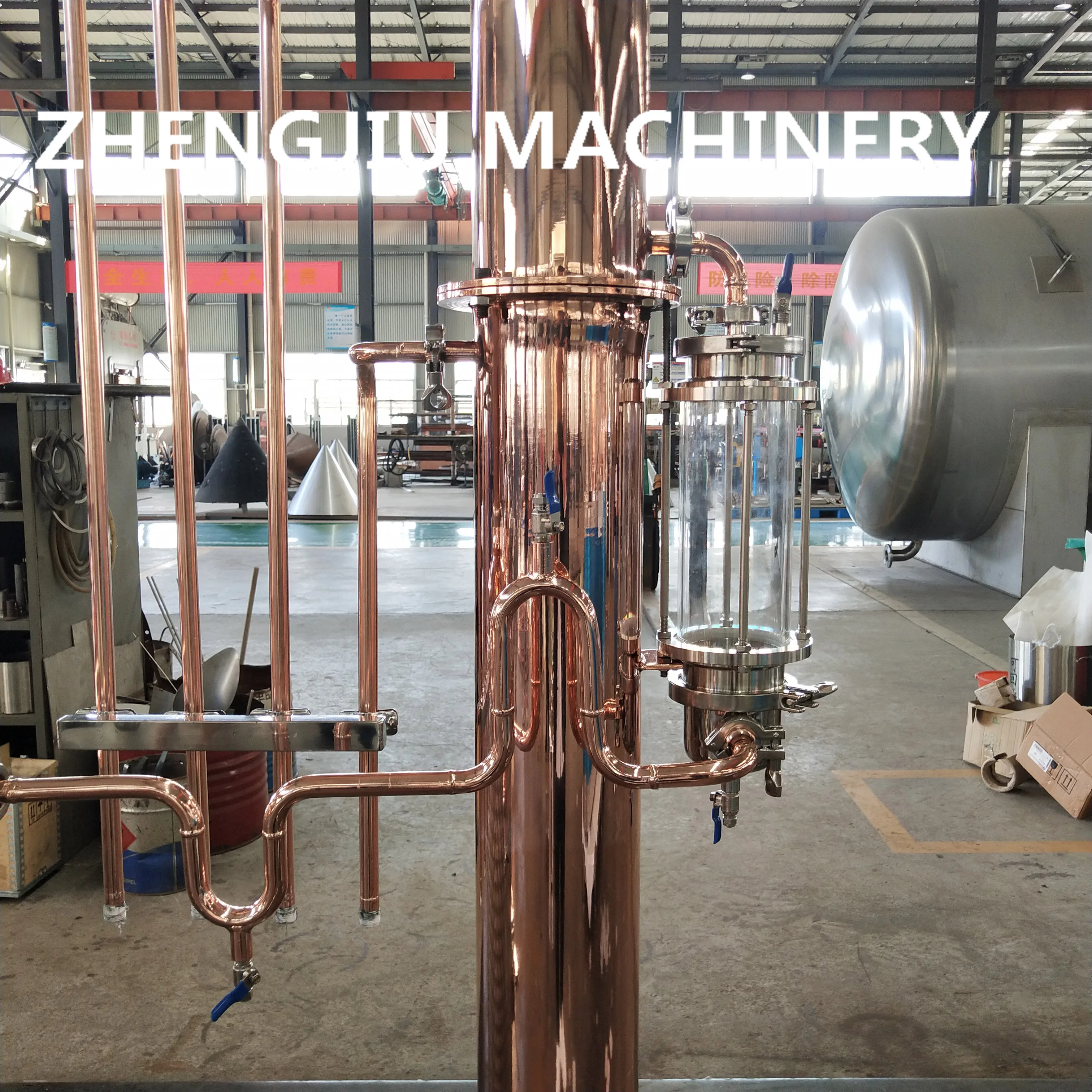 rose water distilling line alembic copper distillation essential oil distiller