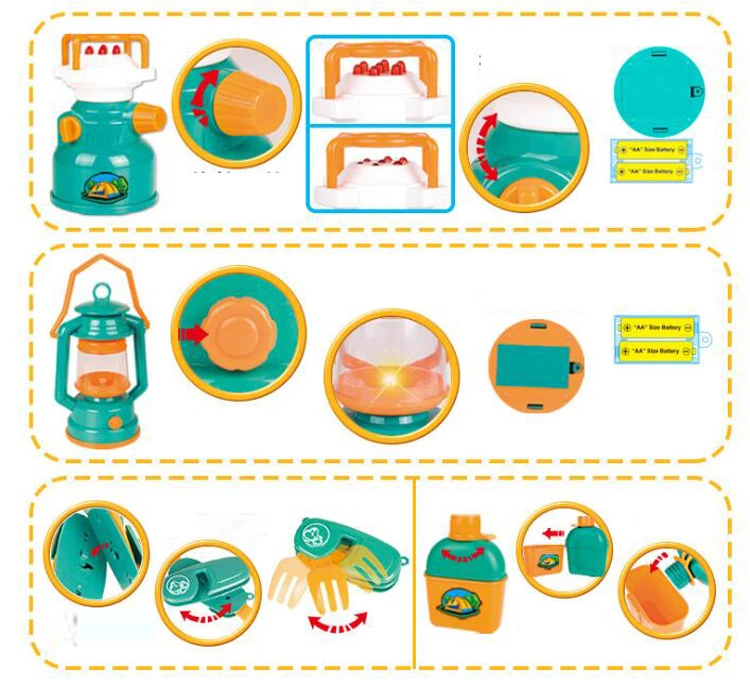 
Children plastic camping cook set toy interesting camping toys for sale 
