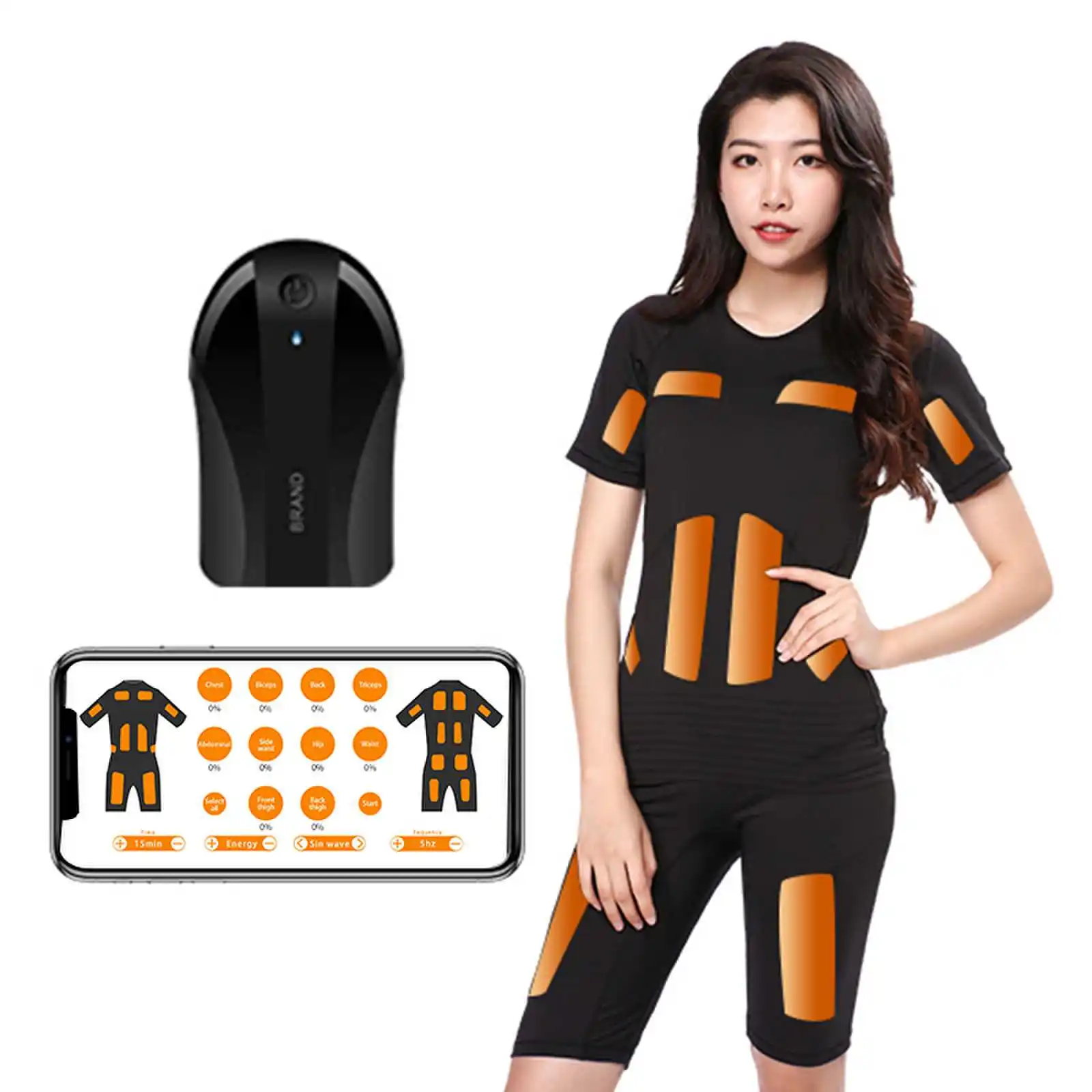 silicone training suit body wireless ems trainer training fitness suit ems training suit