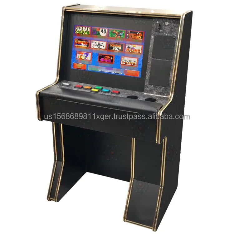 Mini Coin Operated Bar Top Wooden Cabinet 19/22inch Touch Screen Pog Game Machine