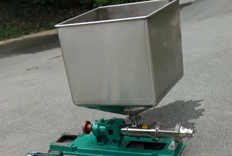 single screw pump for Chocolate fruit jam high pressure screw pumps Food Grade Stainless Steel Pumps with Hopper factory price