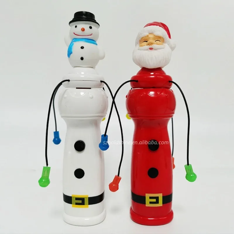 Christmas Gift Flashing Spinning Stick Santa Claus Magic Light Up Wand  Flashing Led Magic Ball santa claus Toy