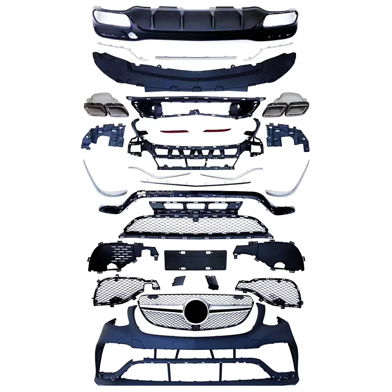 auto bumper 2015- GLE63 AMG body kit for Mercedes benz GLE class W166 facelift front rear bumper grille coupe (X292) tail pipes