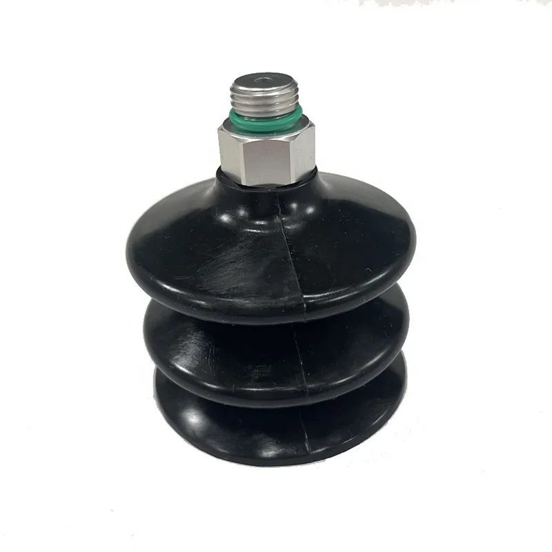 60mm 2.5 Bellows 30mm Pneumatic Silicon Rubber Vacuum Suction Cups PCG60 With 1/4 Internal Thread Screw Vaccum Pads
