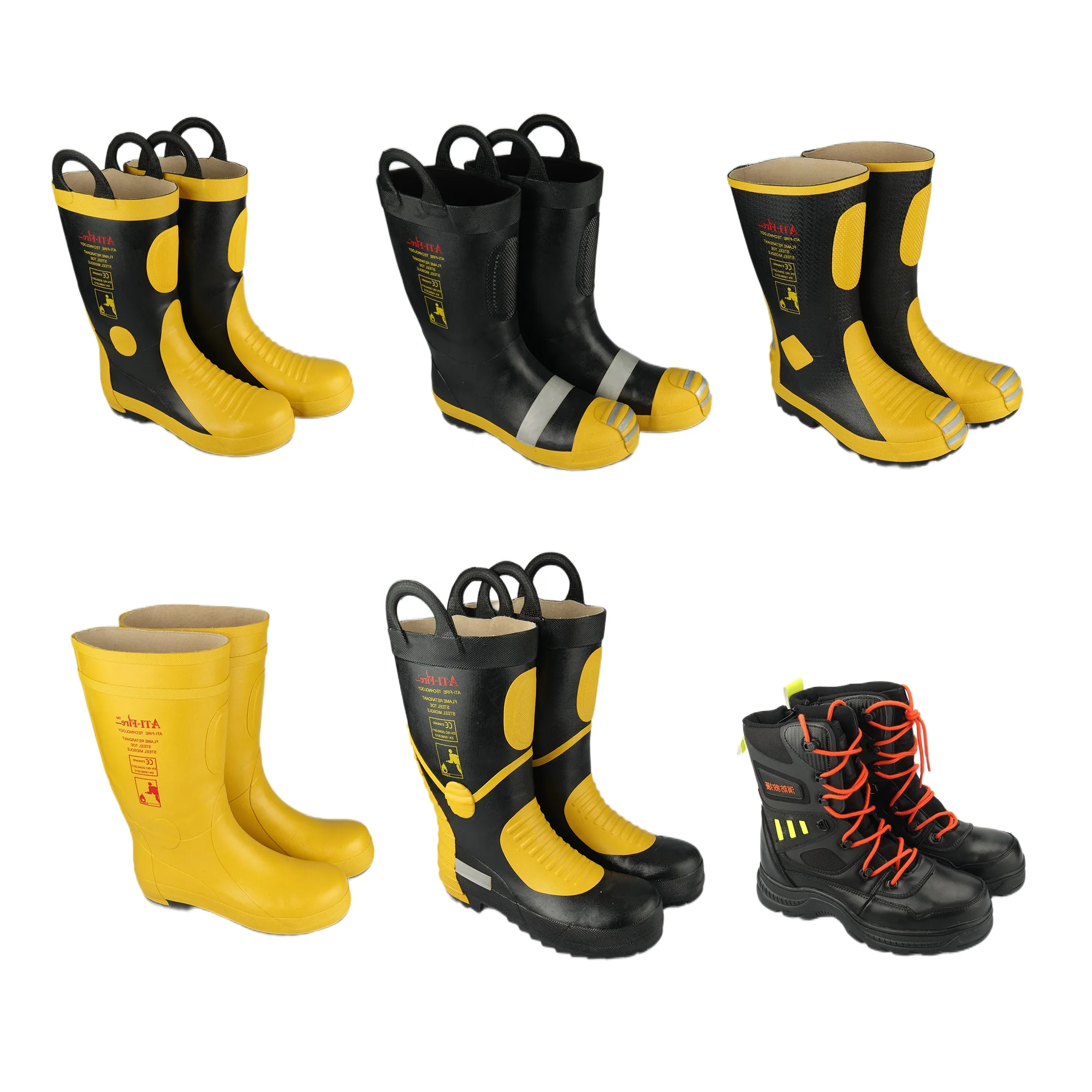 Forest Firefighter Boots:  Waterproof, Cut & Puncture-Proof, Reinforced with Enhanced Safety Structure