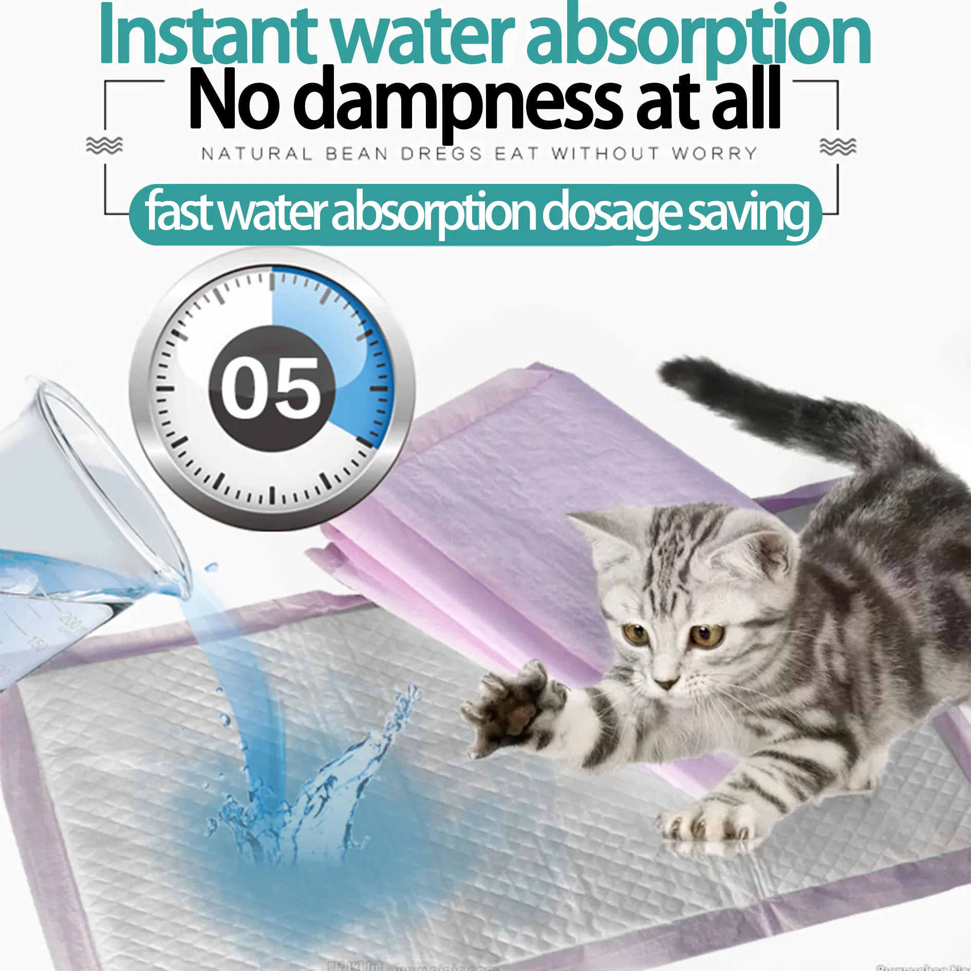 Cat litter pad deodorization Extend cat litter use thick pads with  size 44*29cm pet pads