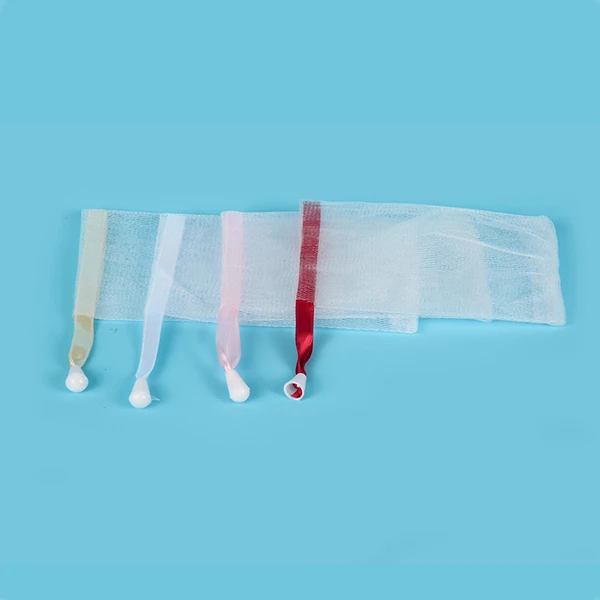Custom Logo Ribbon Clean Bubble Net Bath Sponge Color Mesh Soap Bag Soap Mesh Foaming Net Pull Rope Soap Net