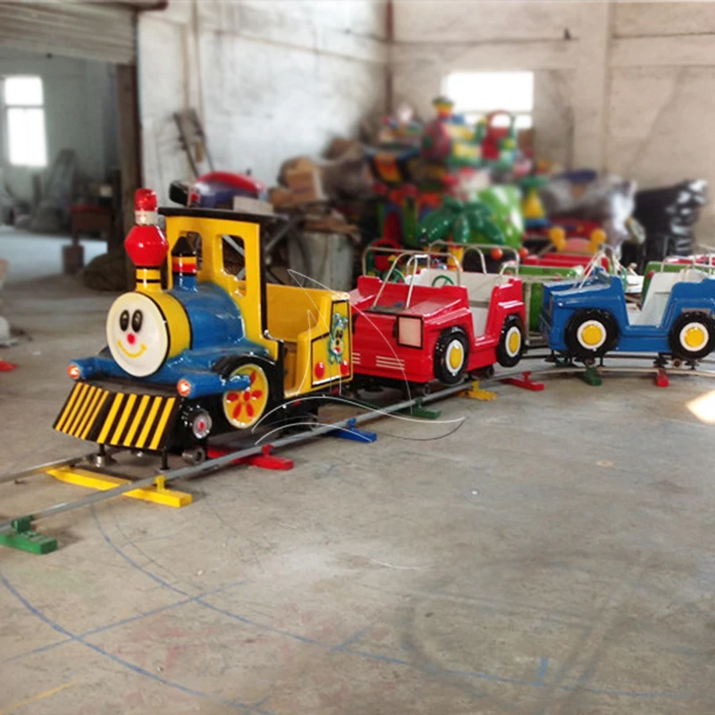 amusement train adult and kids Ride train set garden electric track train rides with Track